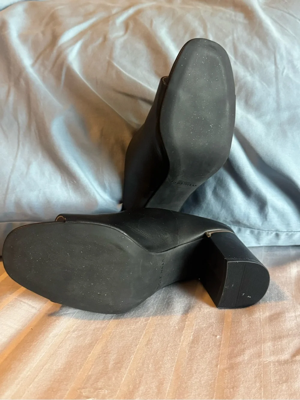 Cole Haan Black Leather Ballet Flat with Cream Insole